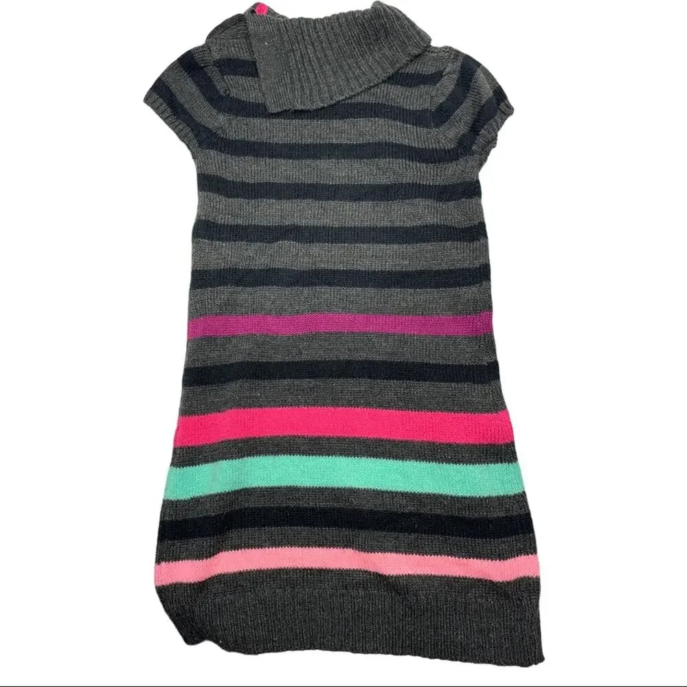 Girls Rule! 4 short sleeve stripe sweater dress